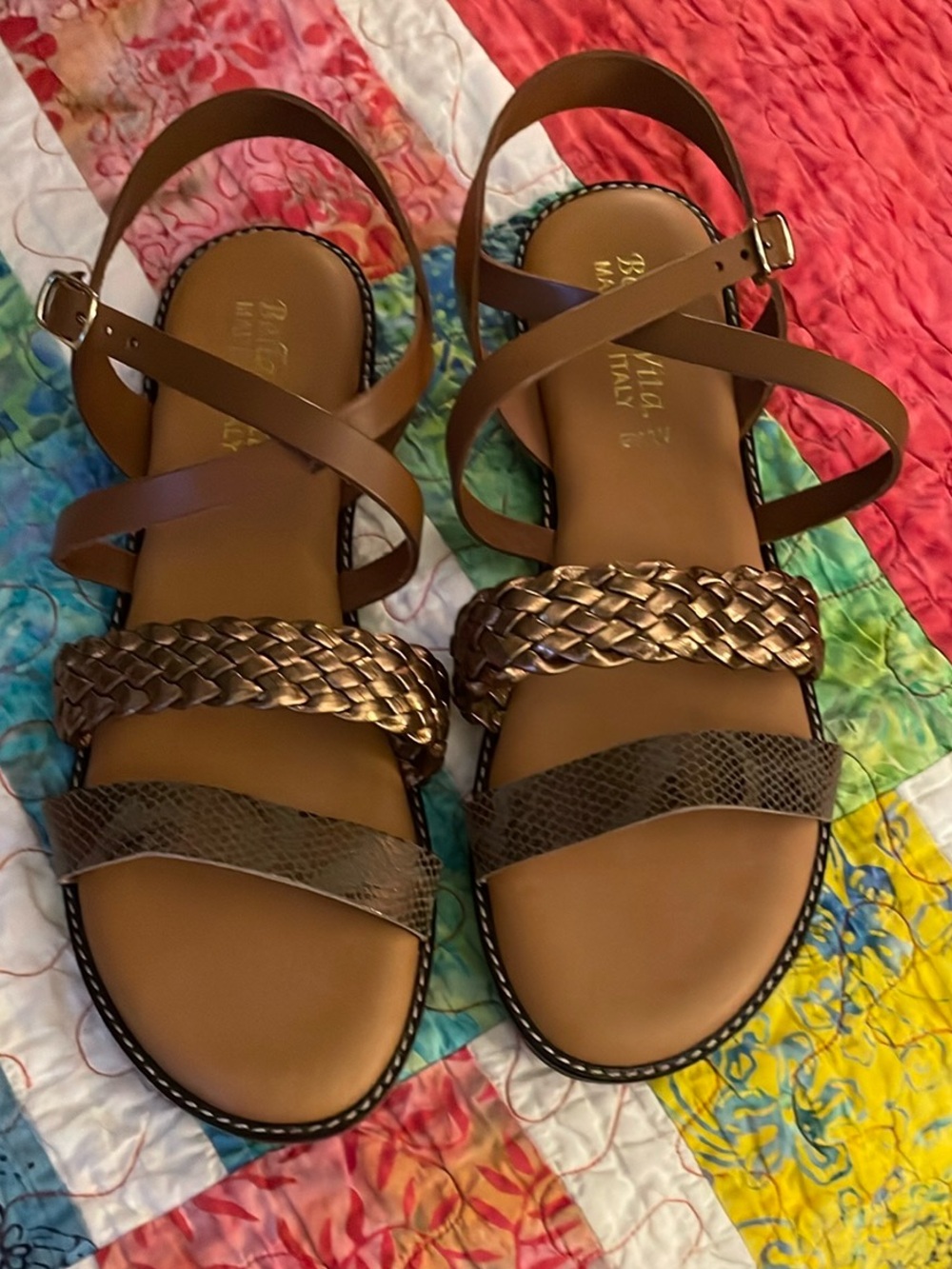 Women’s Brown Braided Strap Sandals